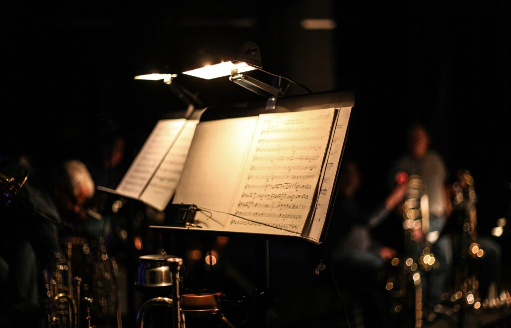Music Stand with sheet music