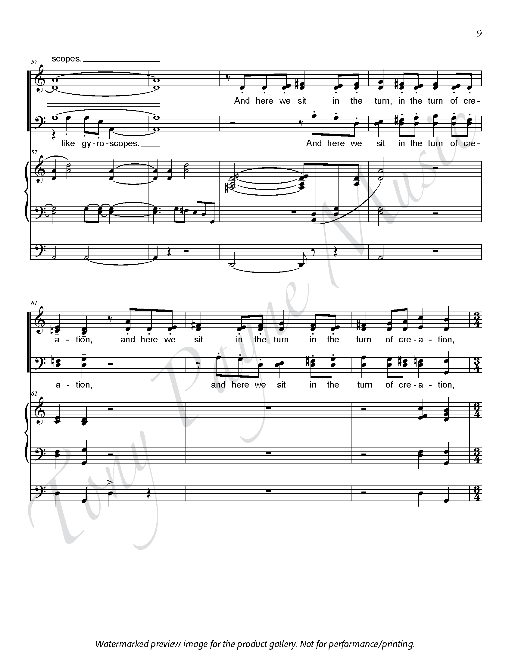 Preview of sheet music for "How Exalted Your Name - Choral Score" (watermarked)